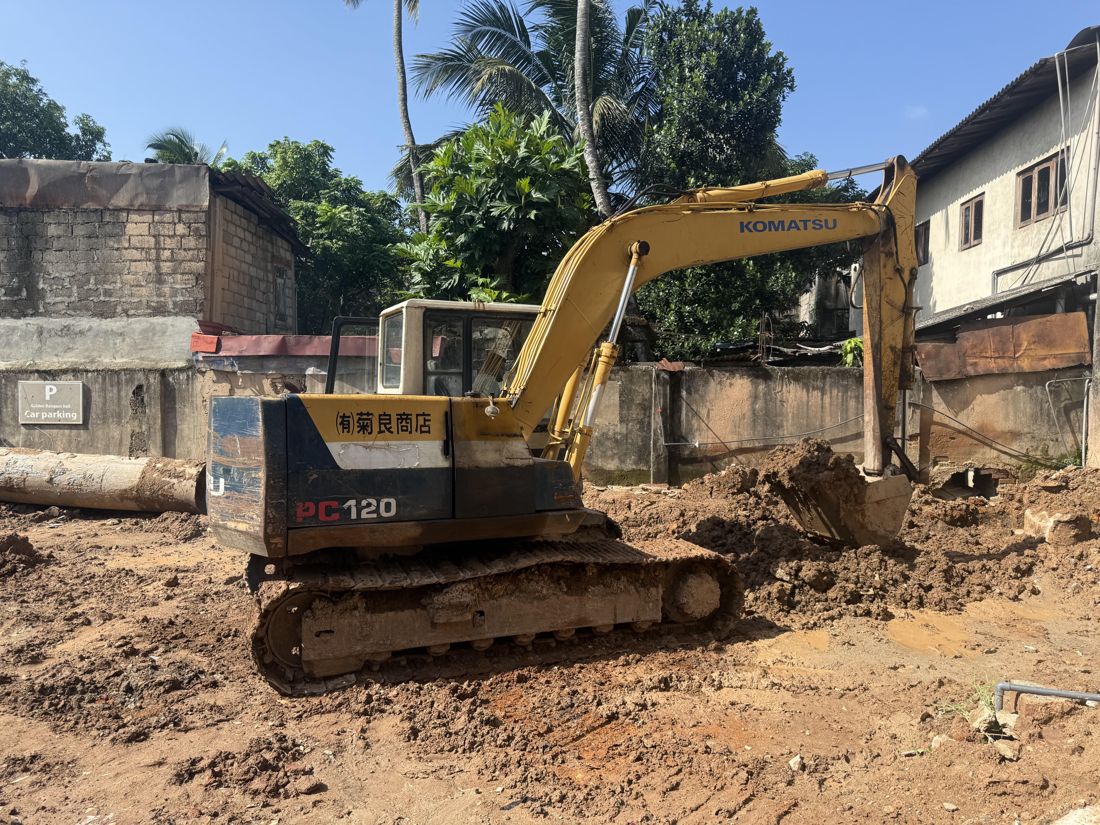 Excavator on site